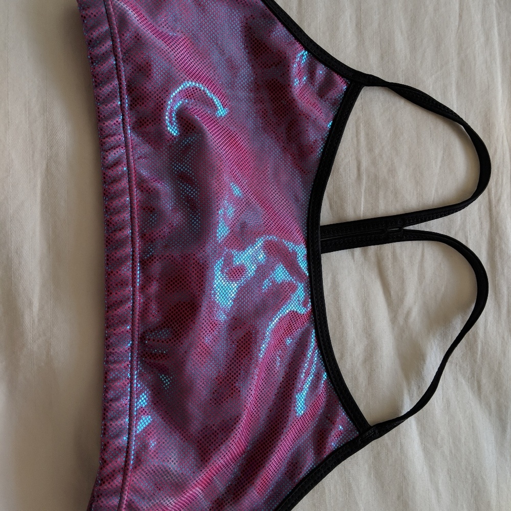 Fit Mama Pink Sparkle Sports Bra